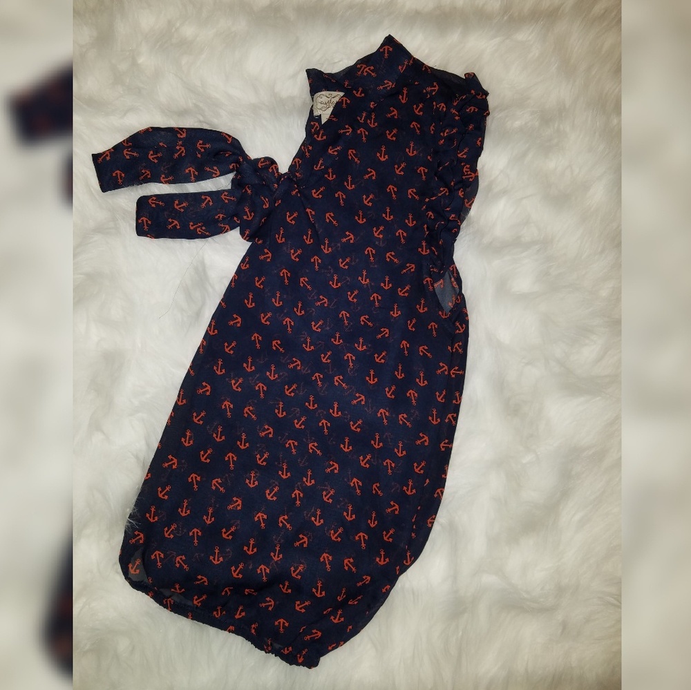 Love Couture Anchor Blue Blouse